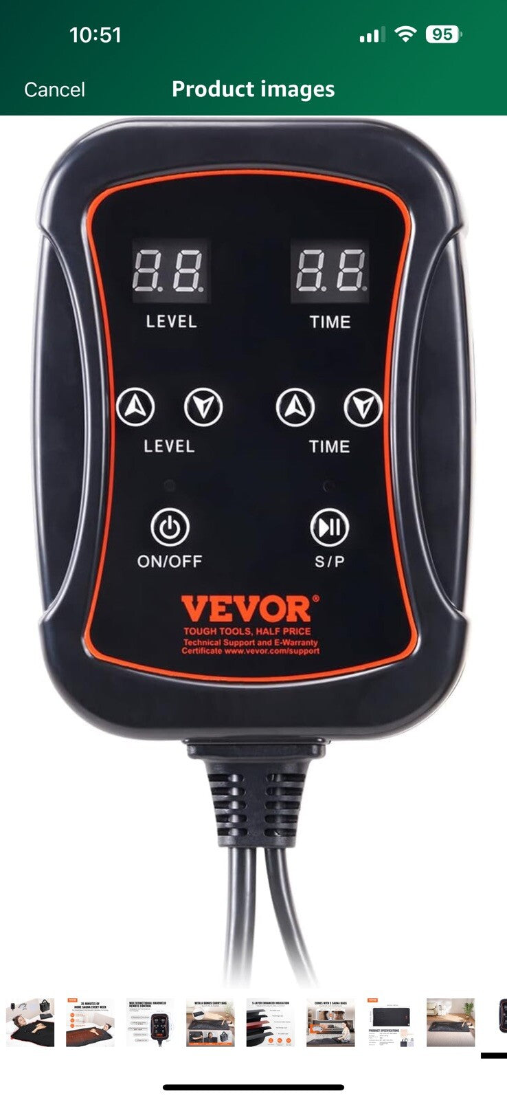 VEVOR Sauna Blanket for Detoxification, Portable Far Infrared Sauna