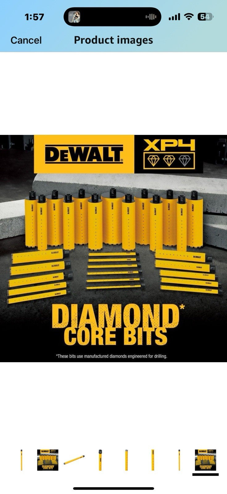 DEWALT 1" x 14" Diamond Core Bit (DW55006)