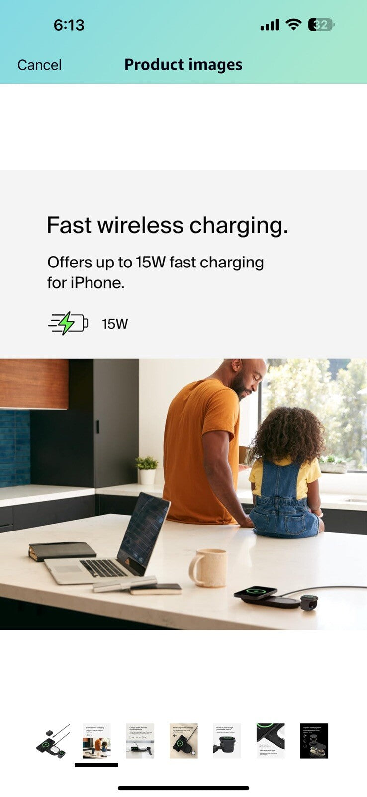 Belkin BoostCharge Pro 3-in-1 MagSafe-Compatible Wireless Charging Pad 