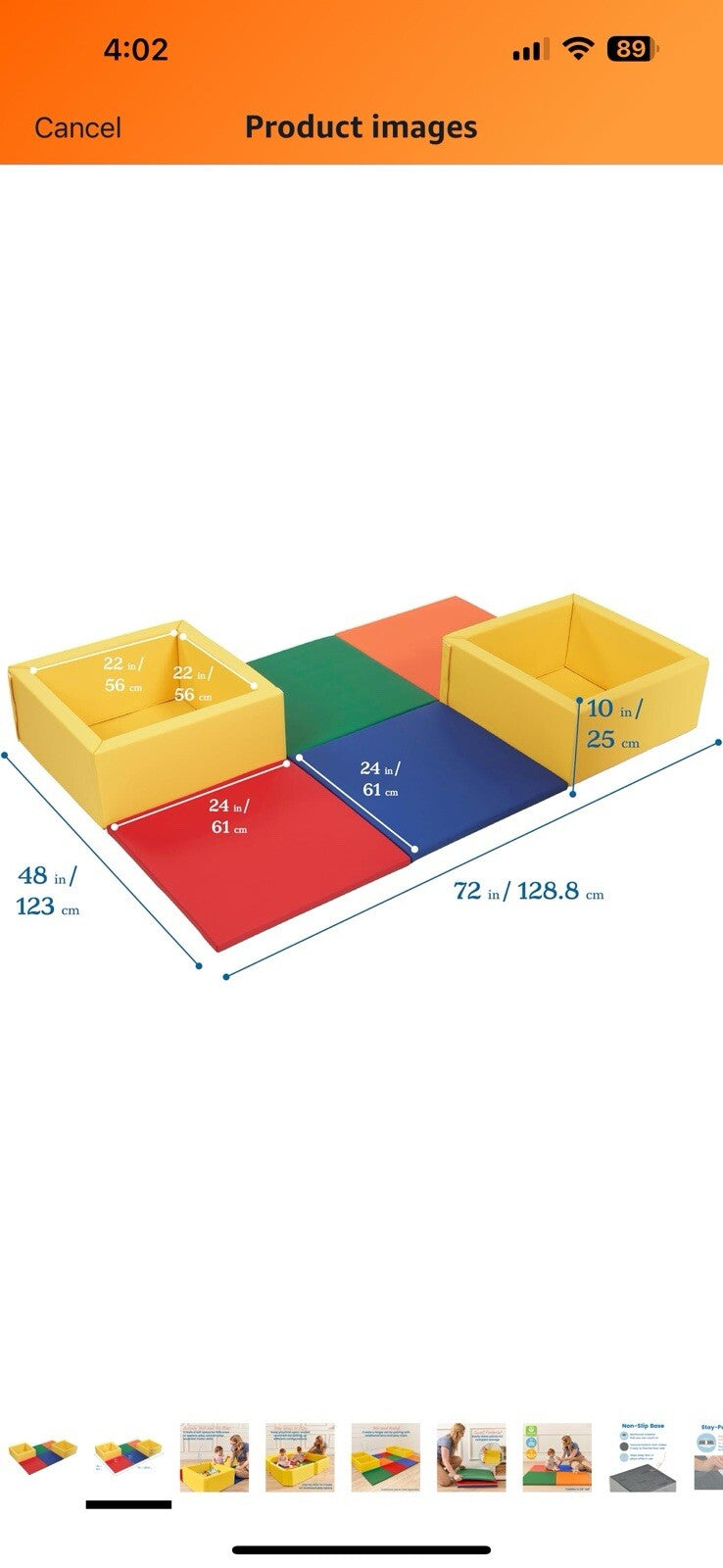 ECR4Kids SoftZone Play Patch Activity Mat and Toy Bins, Beginner Playset