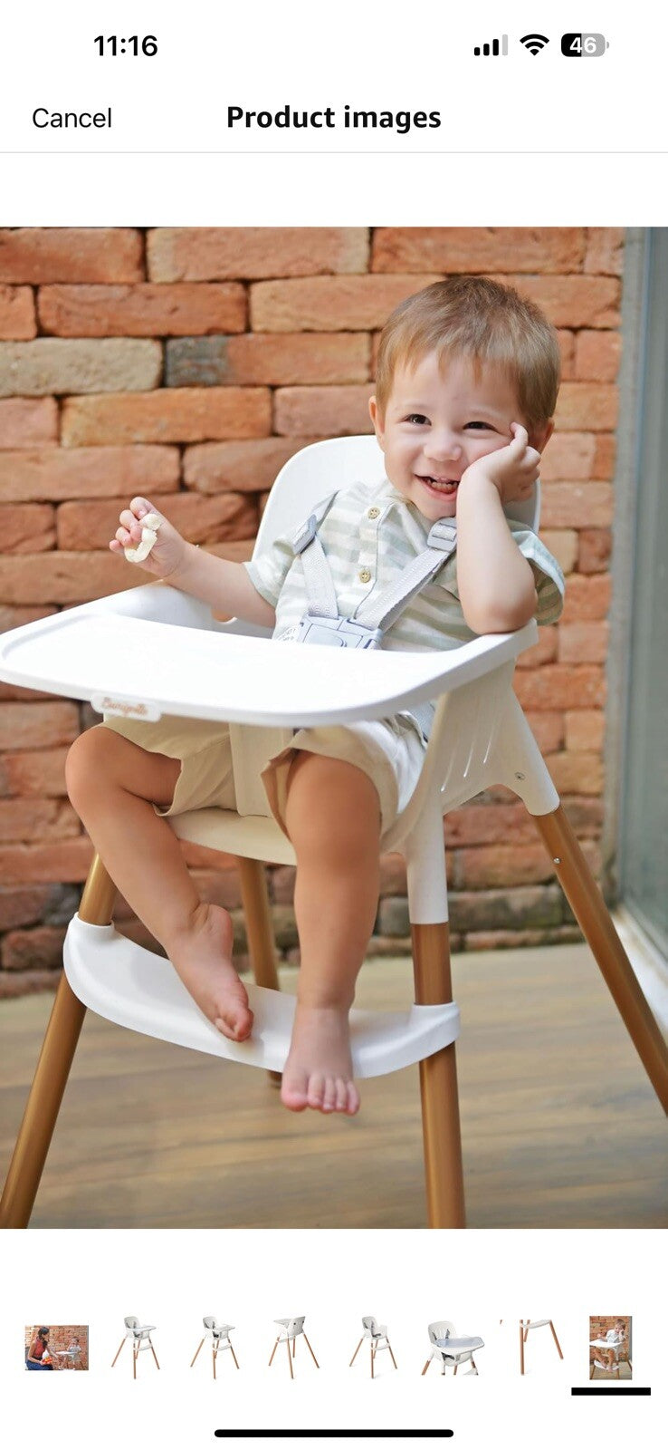 Peg Perego Poke High Chair - Modern and Easy to Clean - from 6 to 36 Months 