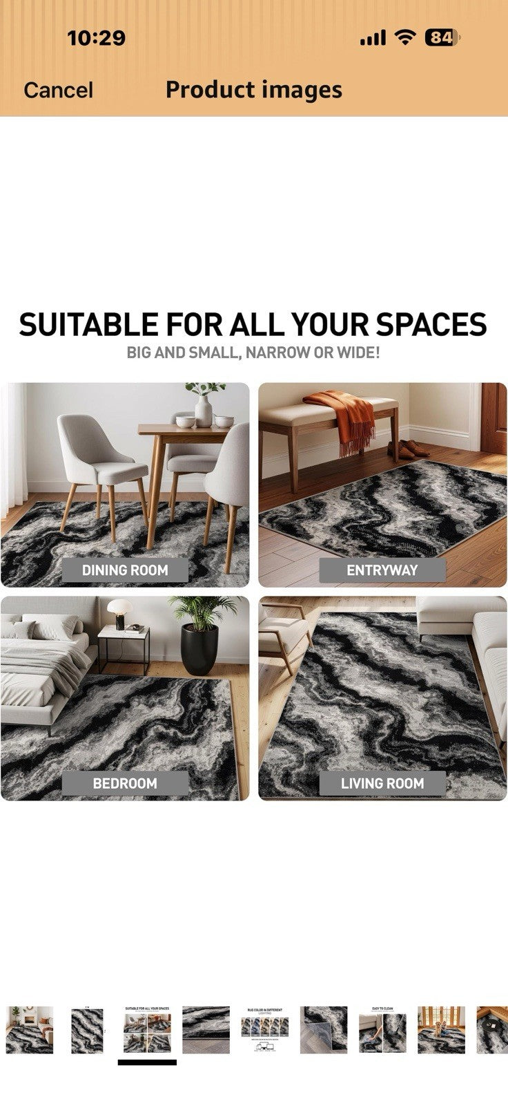 Rugshop Modern Contrast Indoor Area Rug for Living Room