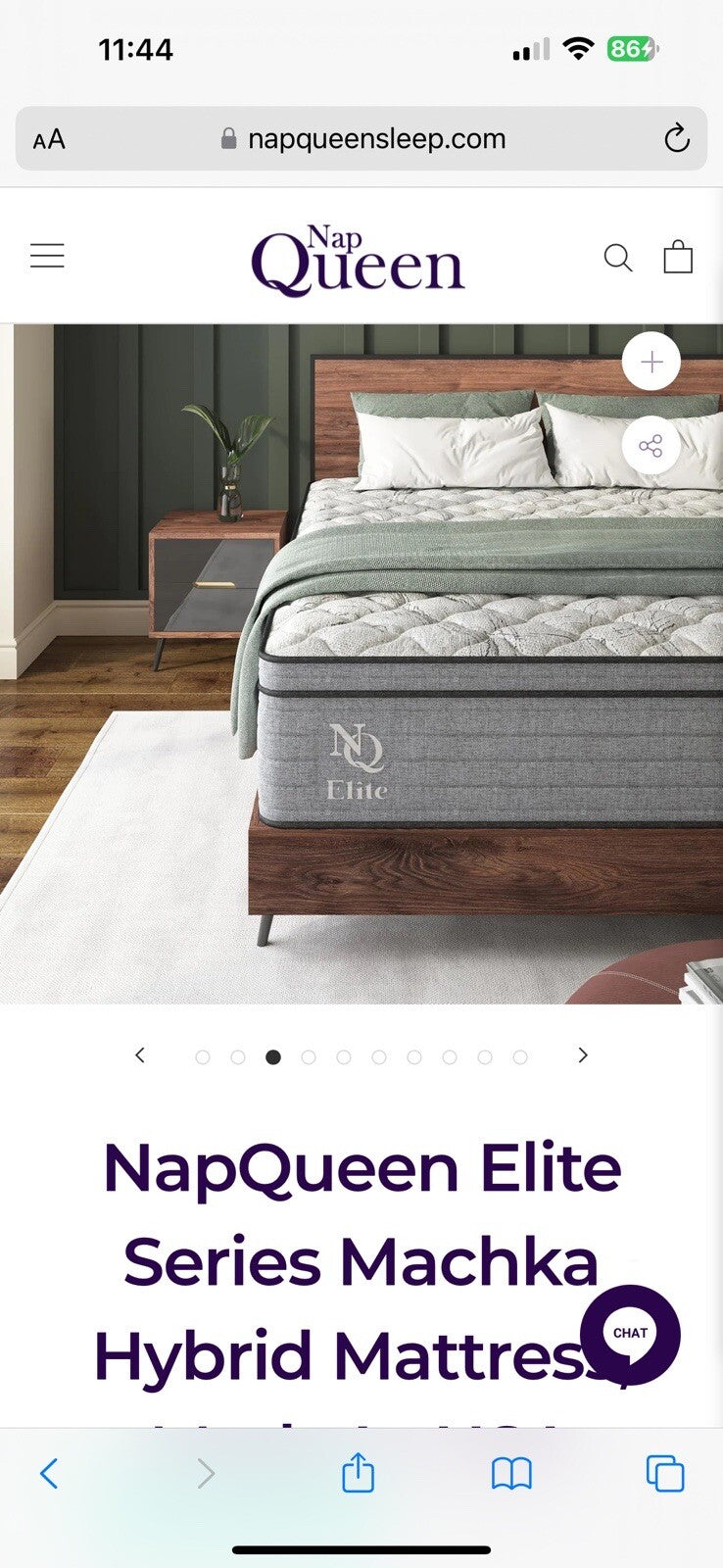 NapQueen Twin , 12 Inch,Elite Series Machka Hybrid Mattress