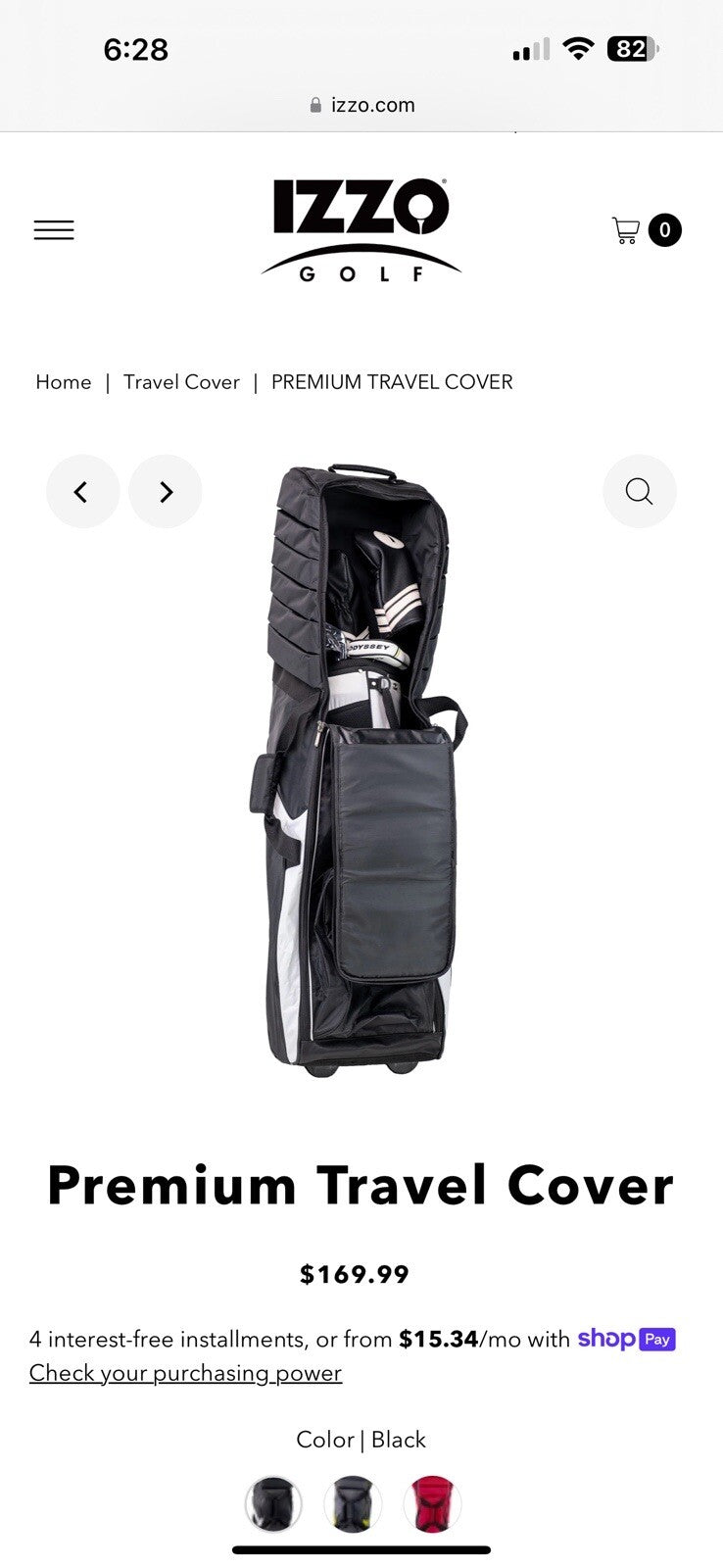 Izzo Golf Premium Golf Travel Cover Bag