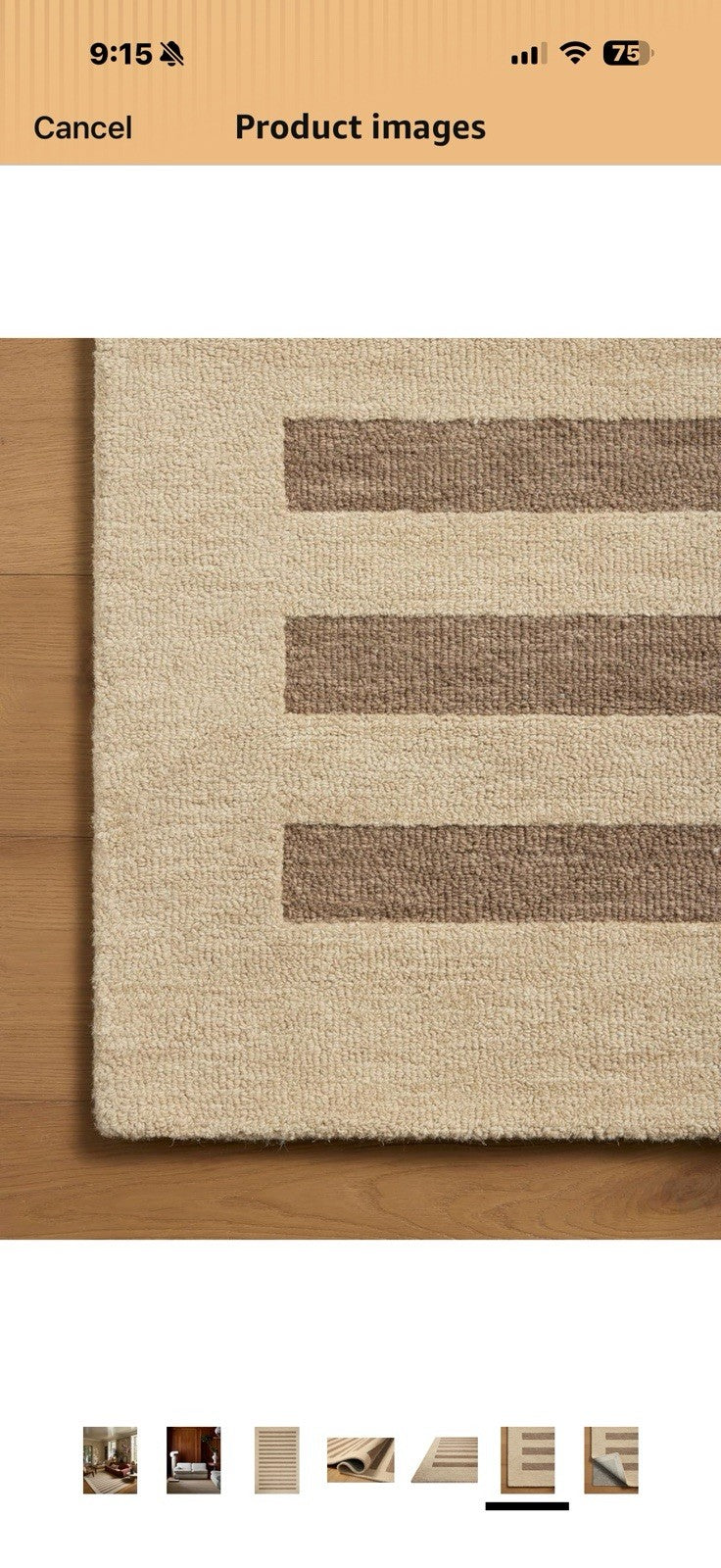 Loloi Leanne Ford Craven Collection CVN-05 Oatmeal/Bark 5'-0" x 7'-6"