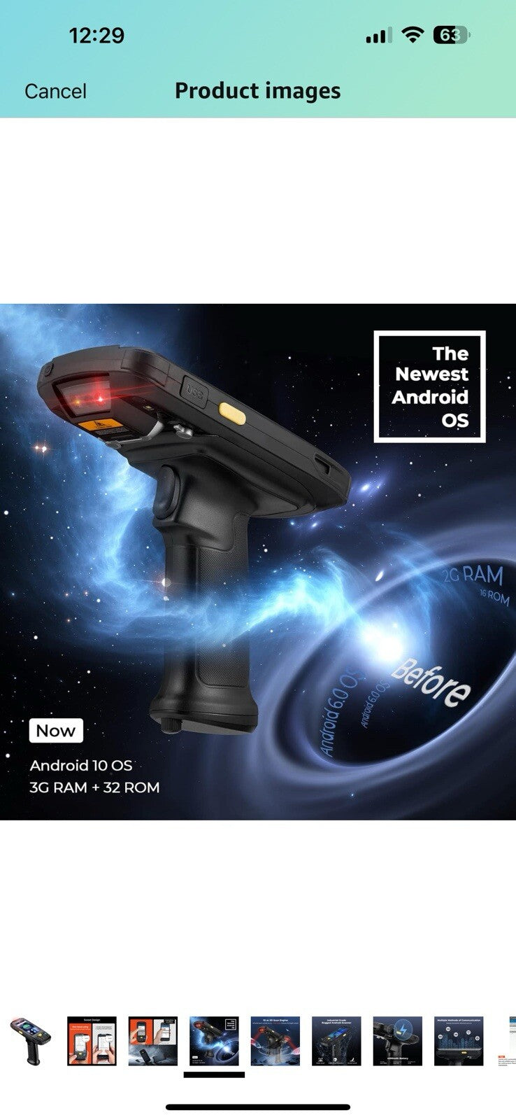 MUNBYN 084P 2024 New Android Barcode Scanner, Android 10 Scanner, 