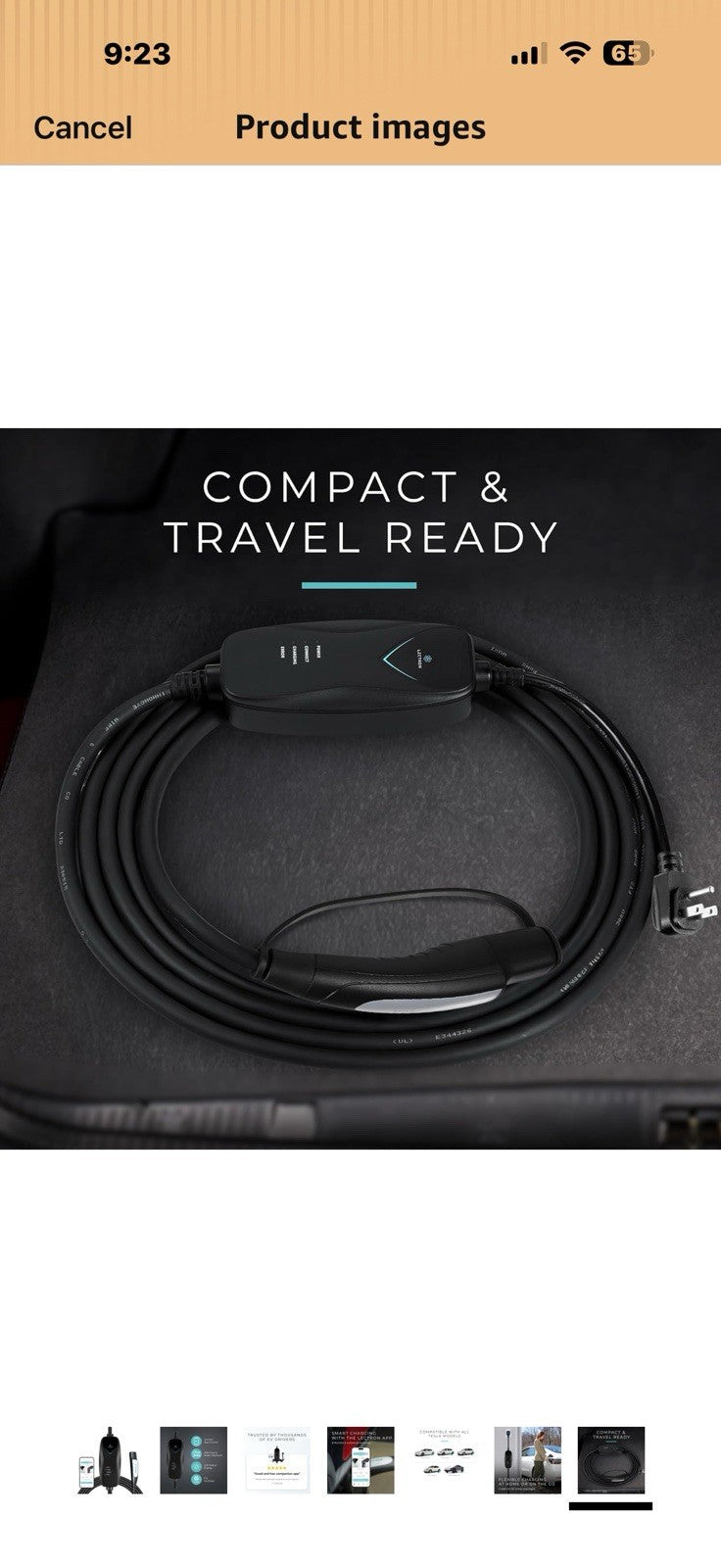 Lectron Level 1 Tesla Charger (WiFi Version) - 120V, 15 Amp, NEMA 5-15 Plug