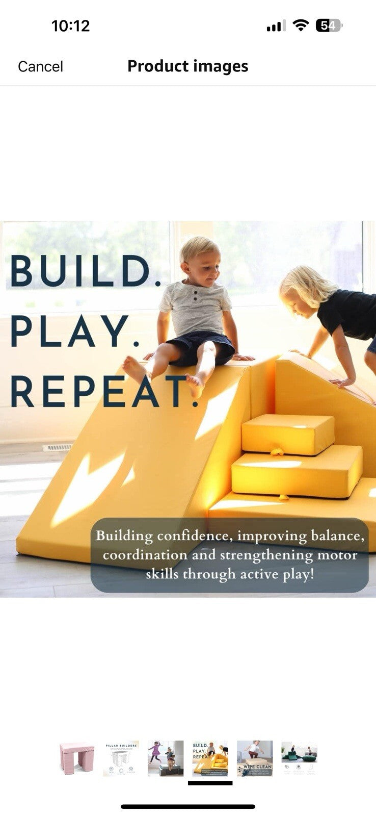 Foamnasium Pillar Builder, Indoor Foam Playset, 5 Piece Soft Toddler