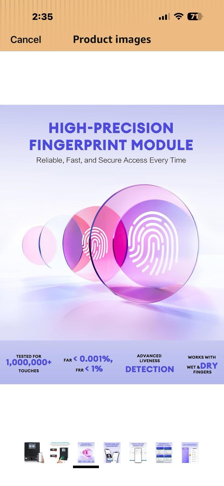 NGTeco APP Time Clock for Small Business, Fingerprint Biometric & PIN Clocking