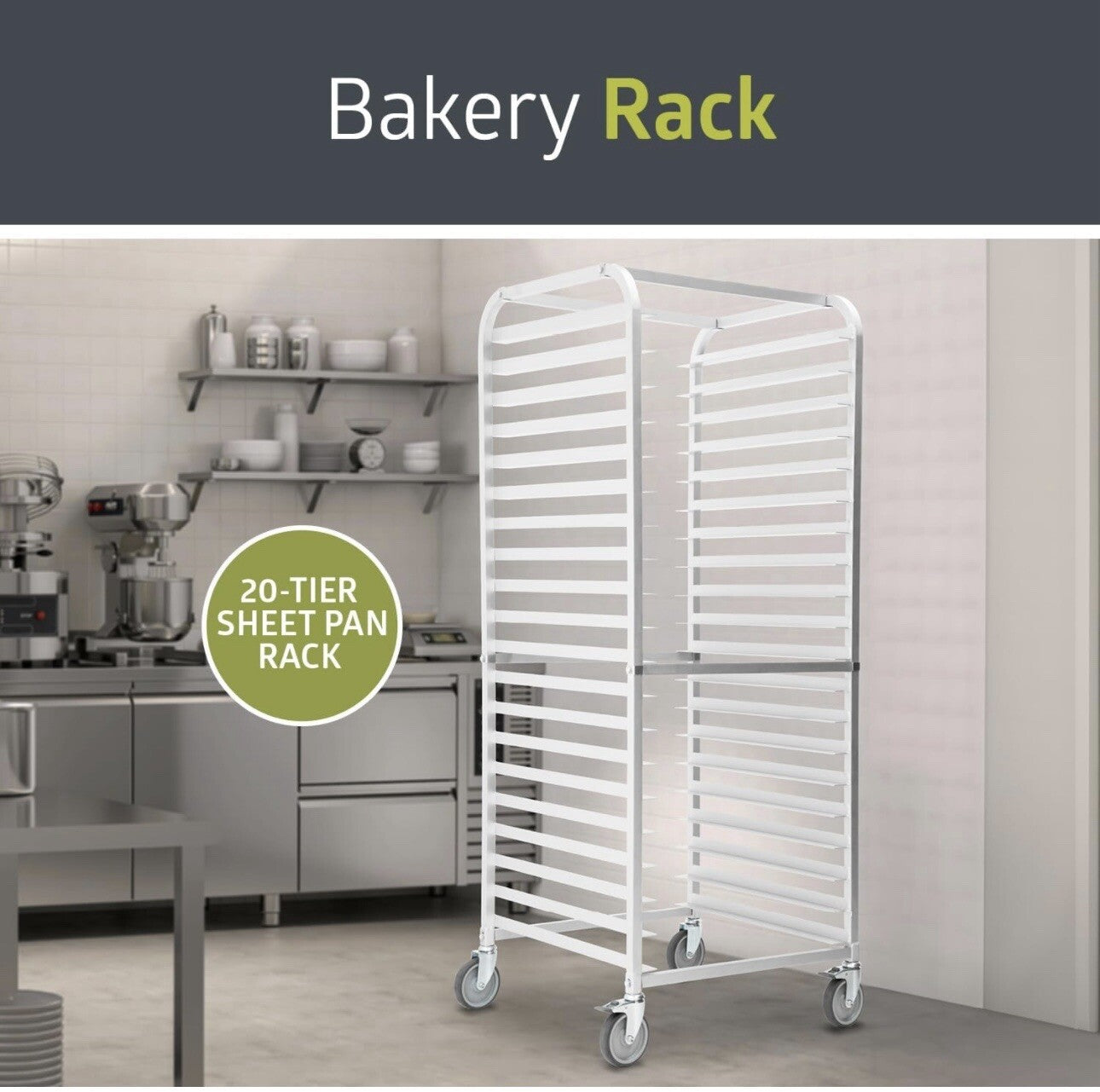 Pearington  Commercial Bun Pan Bakery Rack - 20 Sheet 25.94" L x 19.96" W