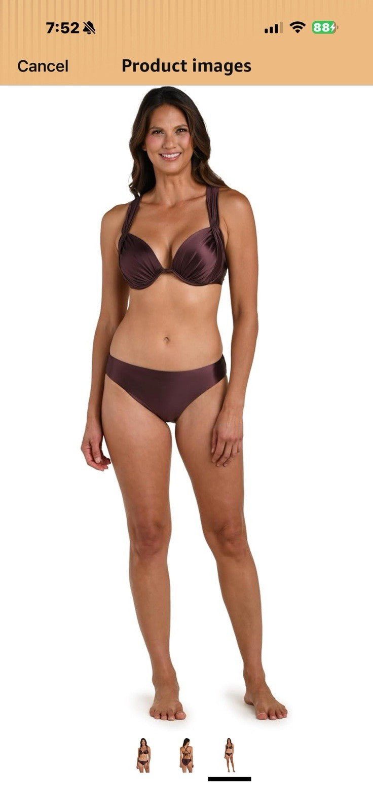 La Blanca Women's Standard Underwire Draped Bikini Swimsuit Top Size 10
