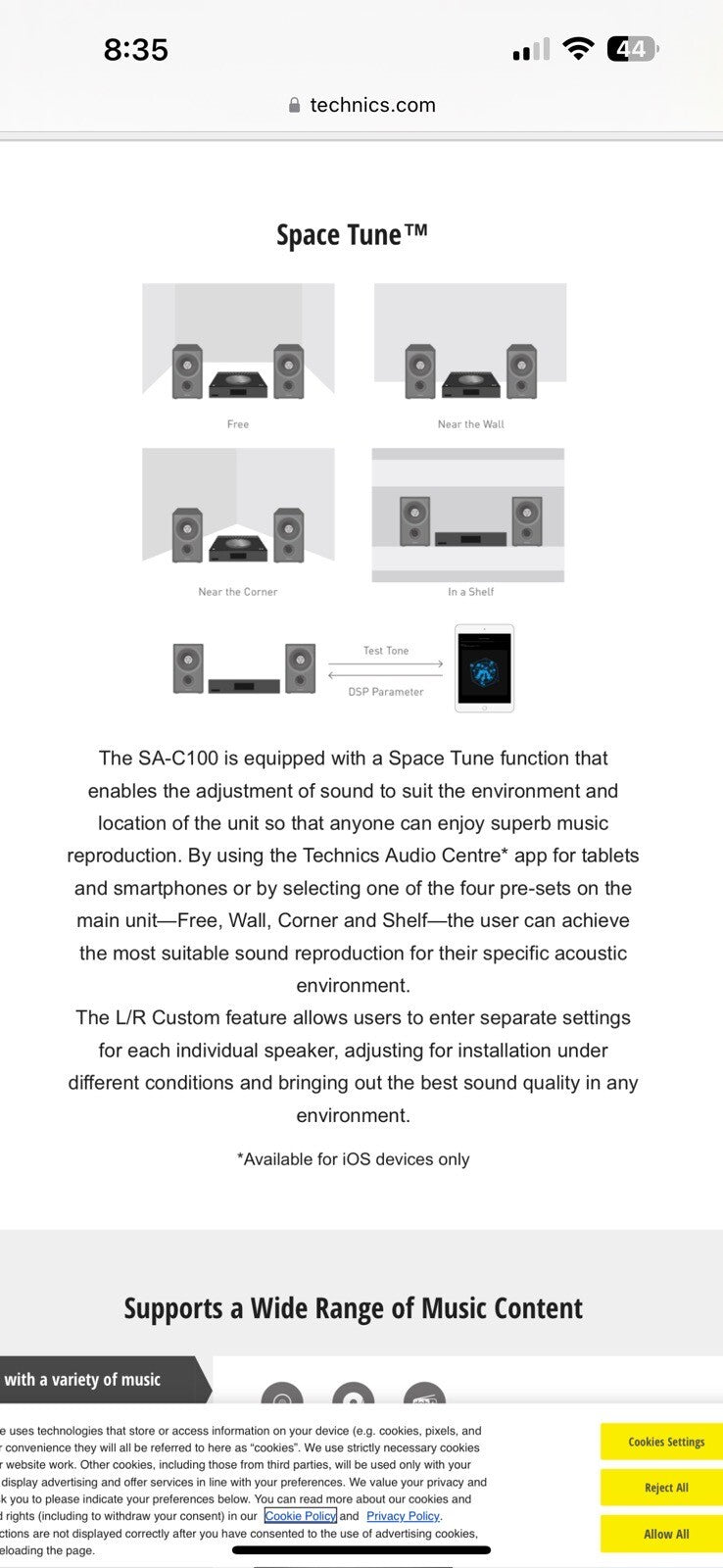 Technics SA-C100 Premium Class Network CD Receiver