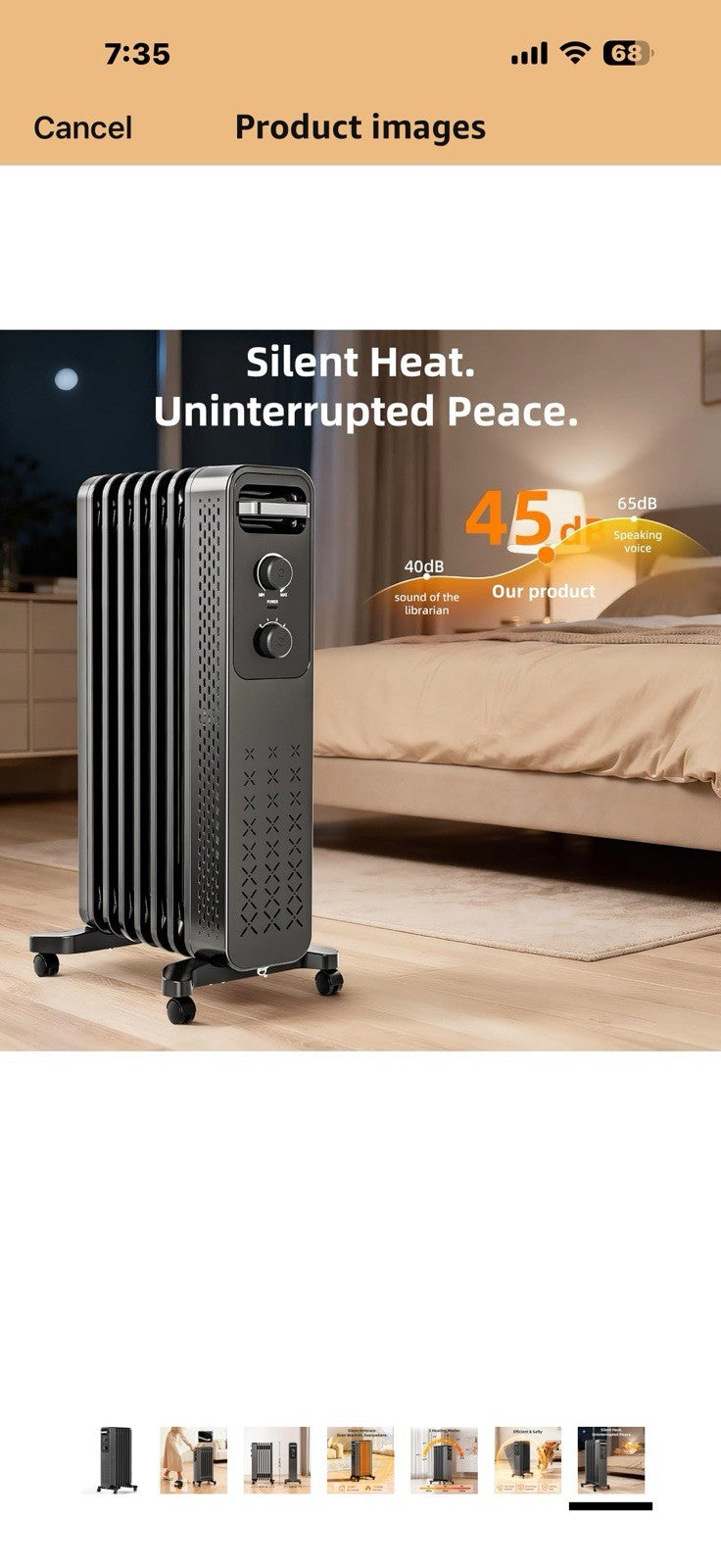 Electactic Oil Radiator Heater for indoor Use Large Room with Remote