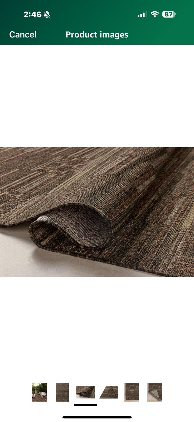 Loloi II Birch Collection BIR-01 Spice/Tobacco 7'-10" x 10', Area Rug, .25" 