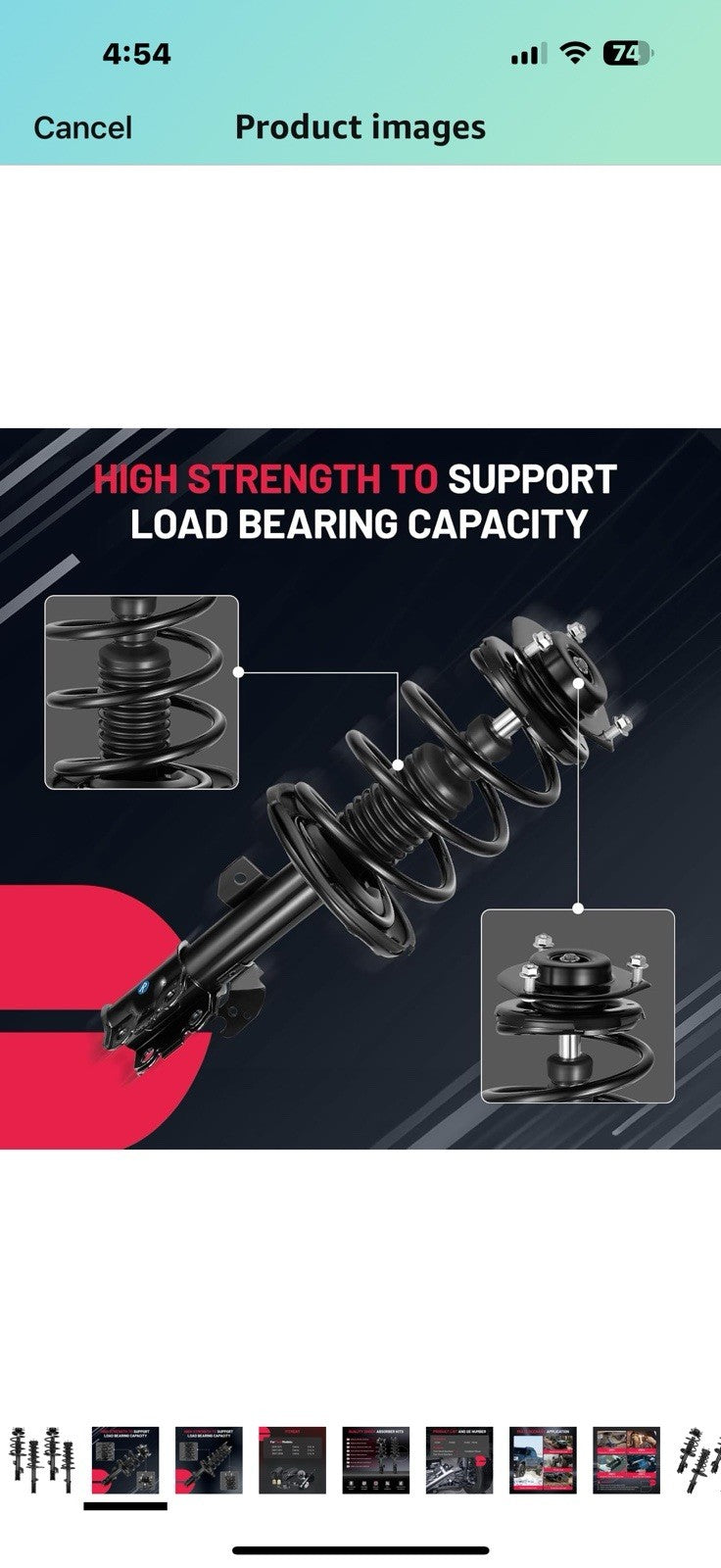 BDFHYK 2PCS Front and 2PCS Rear Shock Absorbers kit Compatible with Toyota 