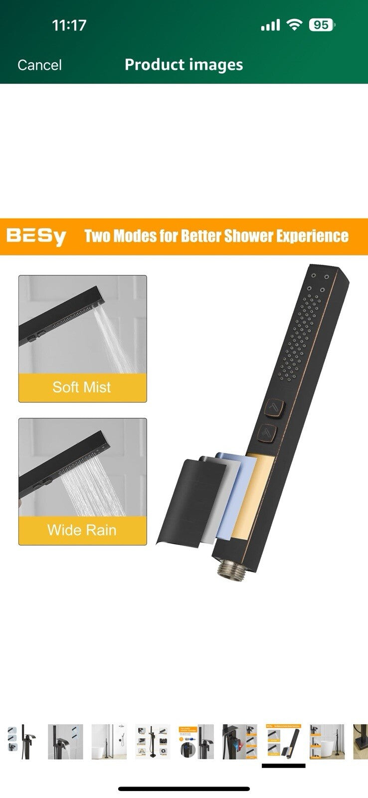BESy Freestanding Tub Faucet Oil Rubbed Bronze Floor Mounted Tub Filler
