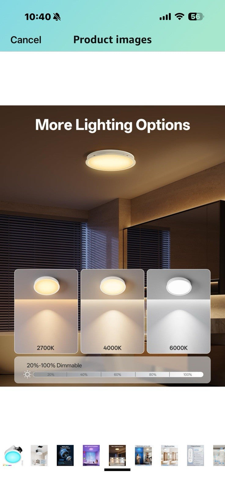 Bathroom Exhaust Fan with RGB Lights, 110CFM/1.0 Sones Vent Fan with 