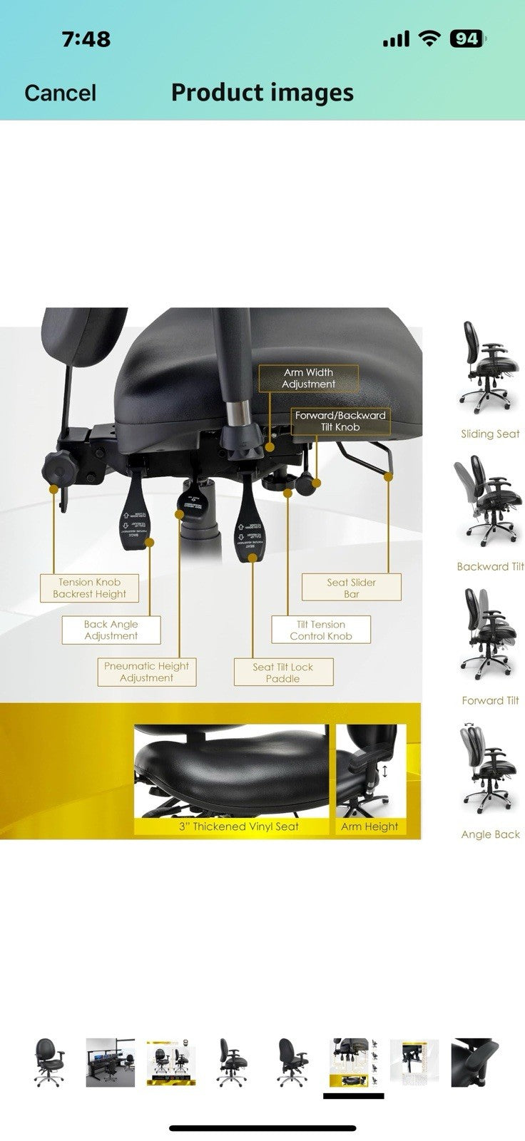 Romig Conley 24/7 Vinyl Office Chair Big & Tall 400lb Max Weight,