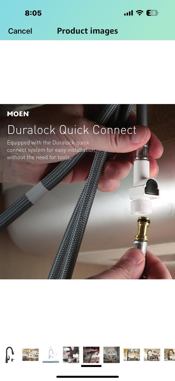 Moen Reyes Matte Black One-Handle High Arc Pulldown Kitchen Faucet with