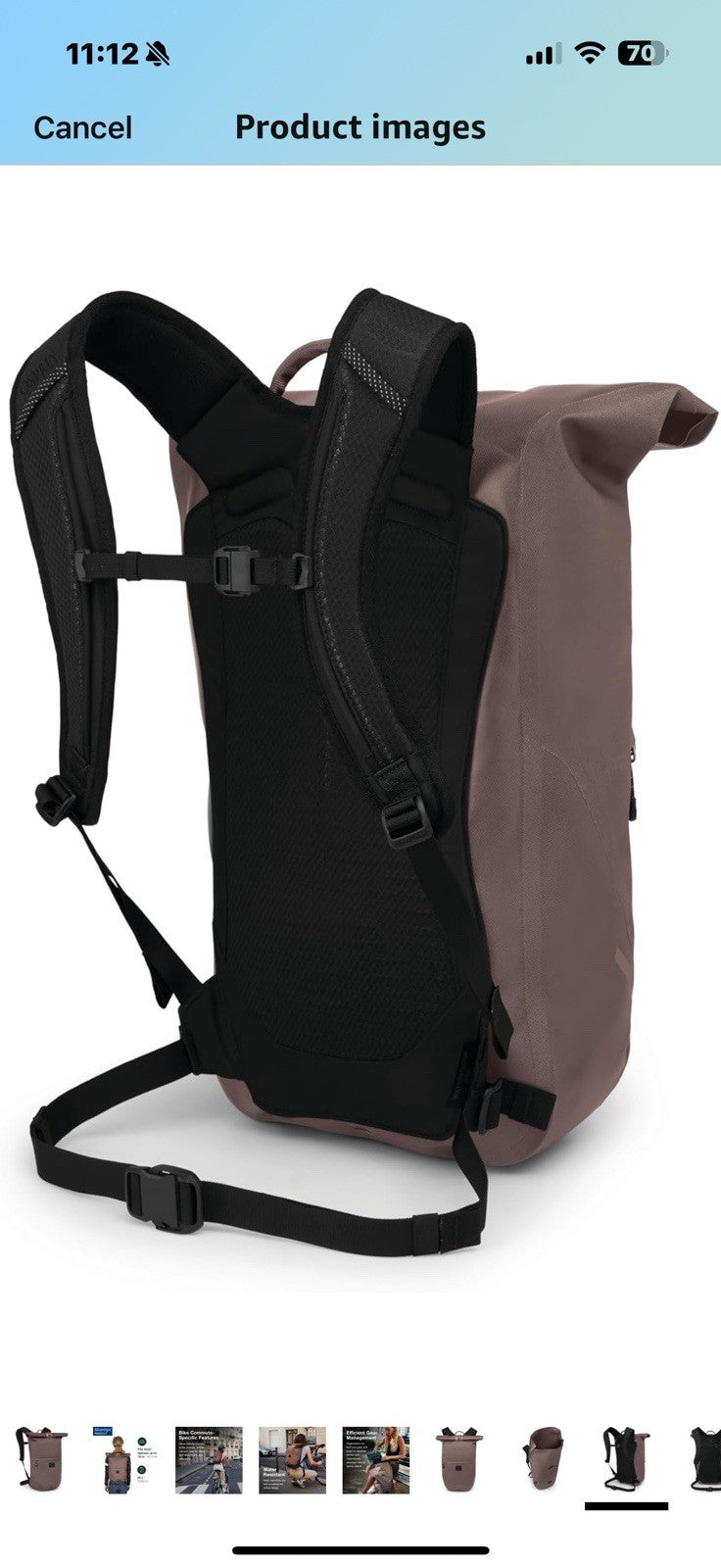 Osprey Metron 25L Waterproof Commuter Bike Backpack, Magma Brown