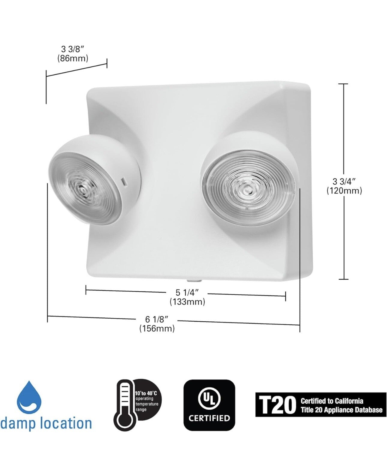 Sure-Lites All-Pro APELMINI-R 1.5 Watt Compact Emergency Light with 2 LED 4 Pack