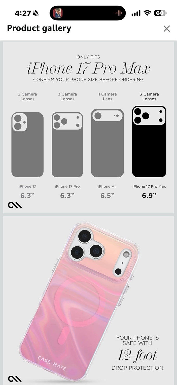 Case-Mate Soap Bubble iPhone 17 Pro Max Case [Compatible with MagSafe] 