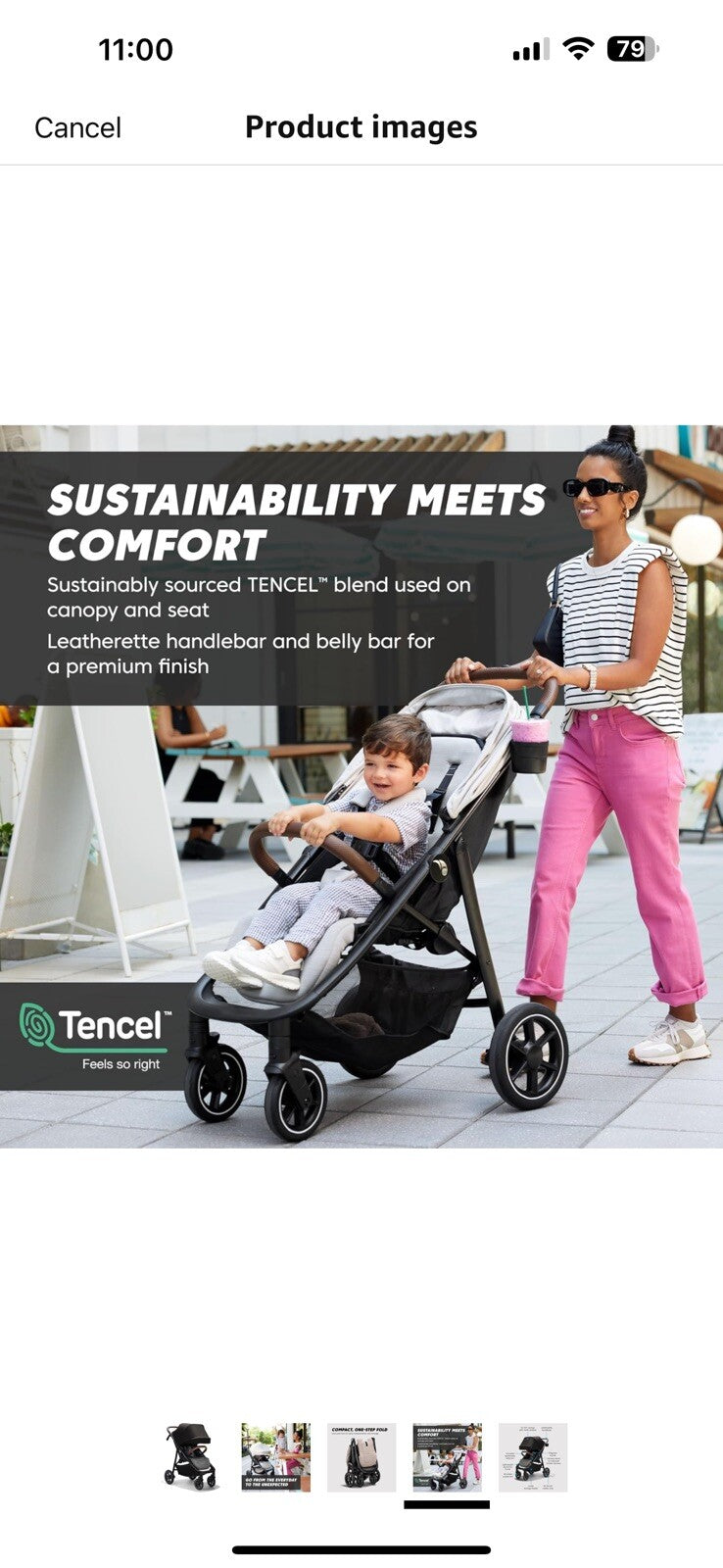 Baby Jogger City Mini Air Lightweight Stroller, Rich Black - All-Terrain Wheel