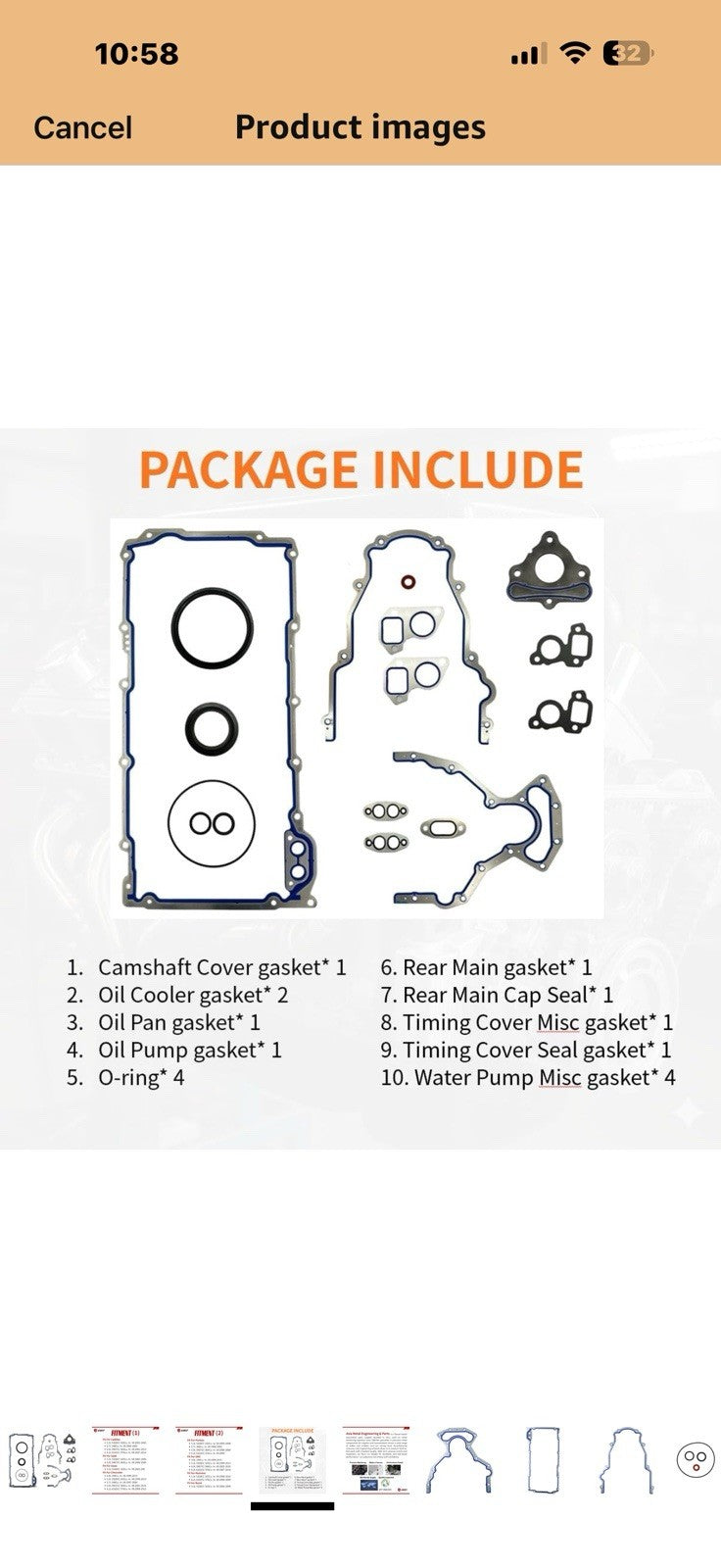 OEM Replacement Engine Conversion Gasket Set for GM V8 Engine