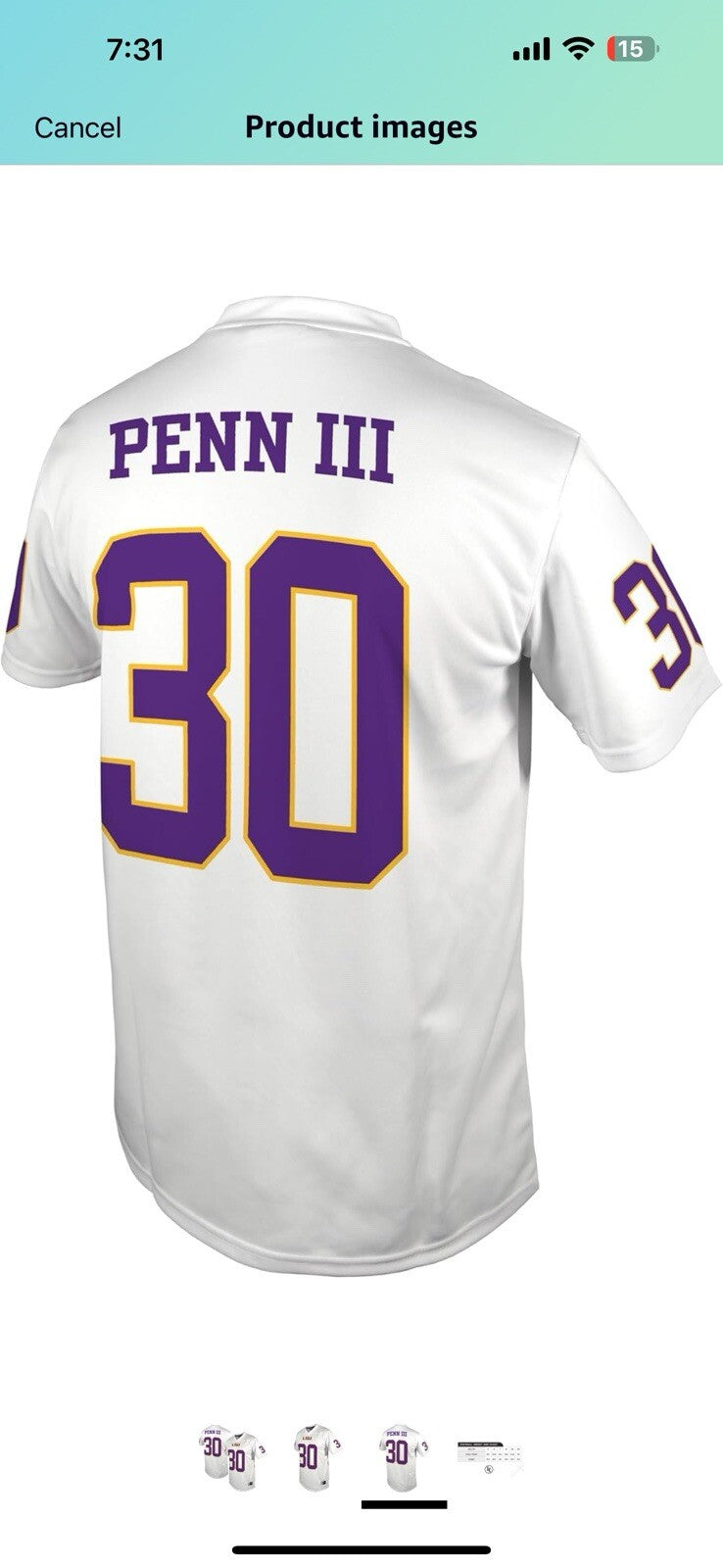 NCAA mens Lsu Tigers Football X Large
