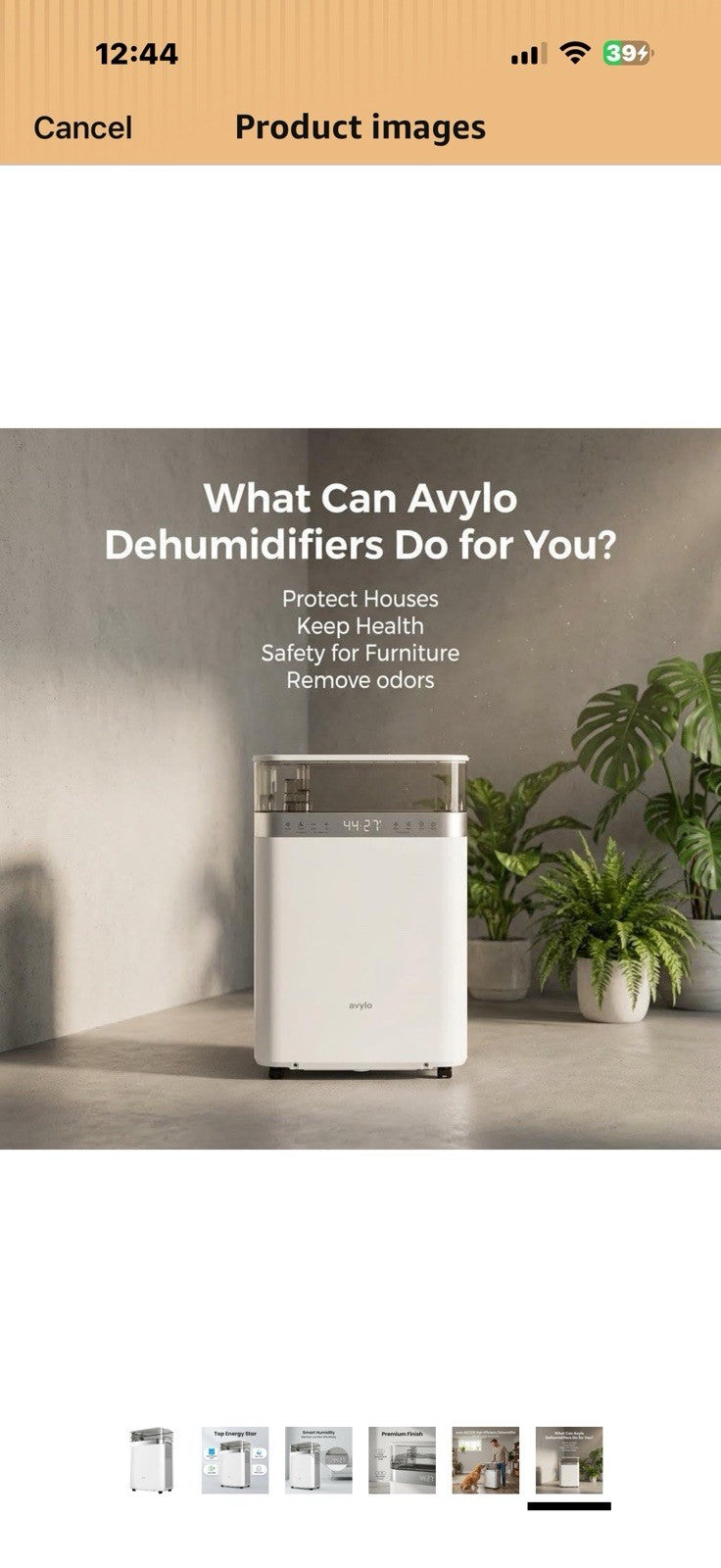 avylo Dehumidifier for Basement, 90 Pint/Day Ultra Efficient Energy
