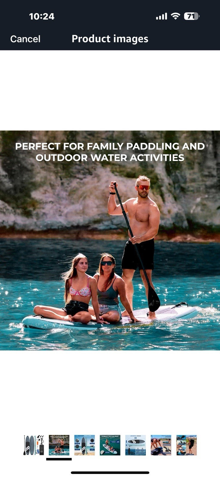 SereneLife 11’6” Inflatable SUP - Family Stand Up Paddle Board for 2 Adults