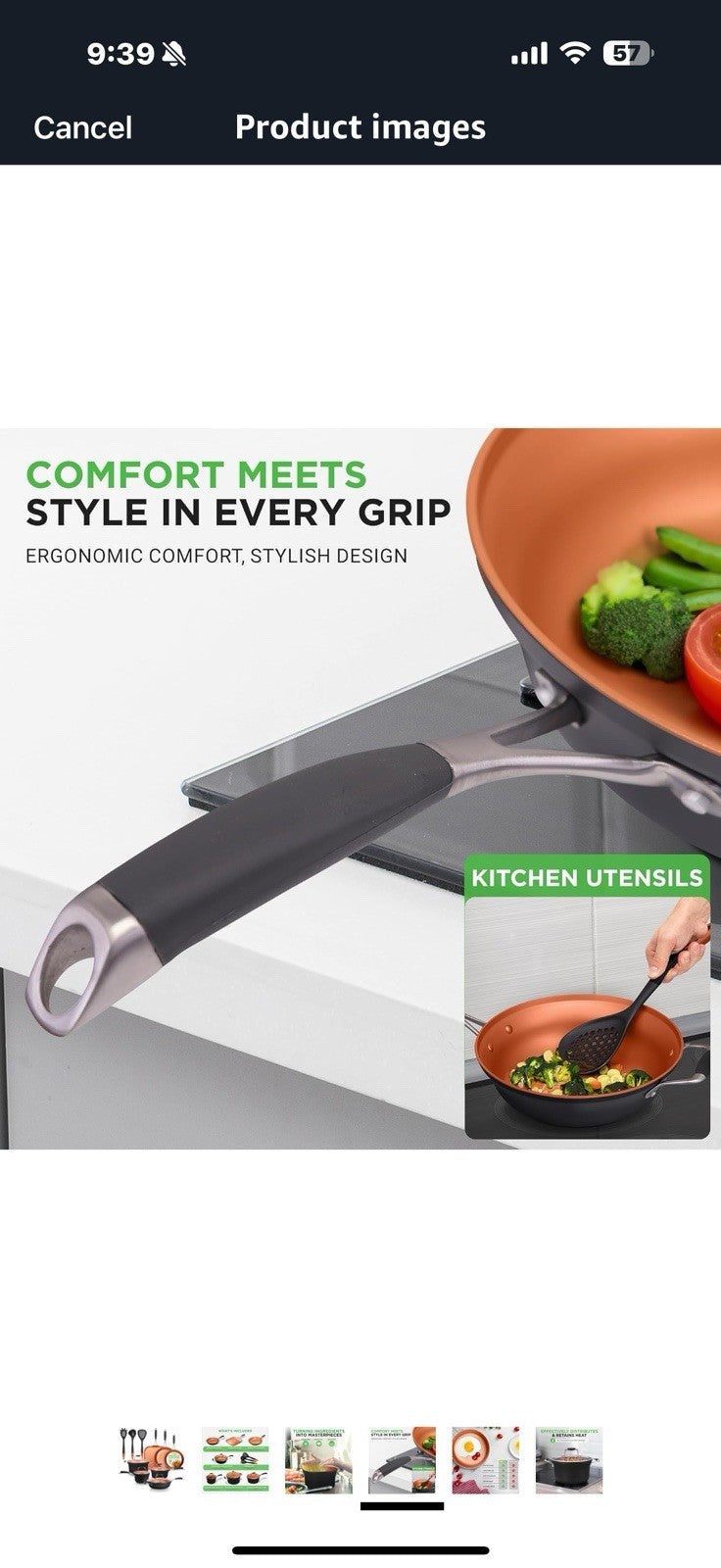 NutriChef 14-Piece Nonstick Kitchen Cookware Set – PFOA/PFOS-Free, 