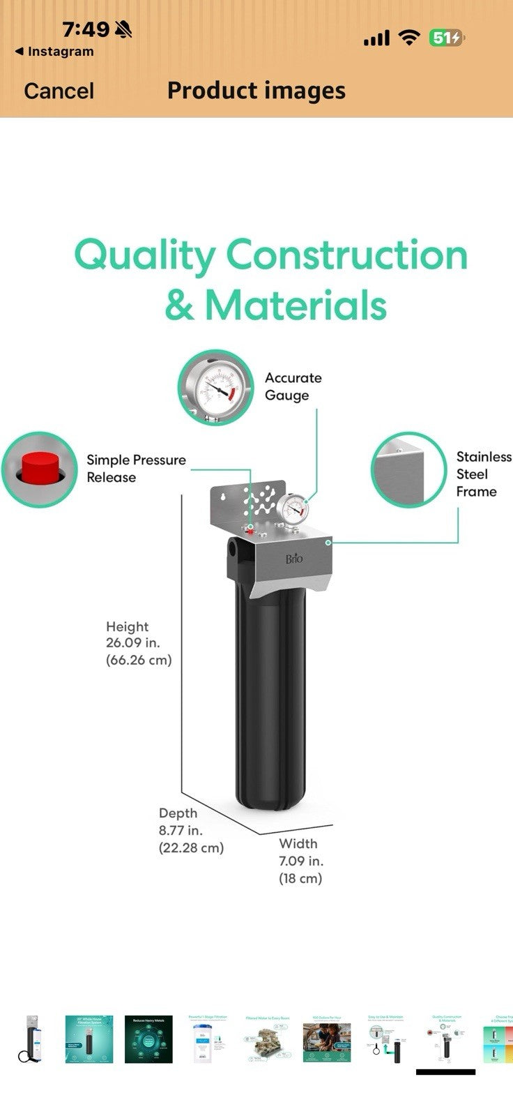 Brio Whole House Water Filter System for Heavy Metal Reduction 