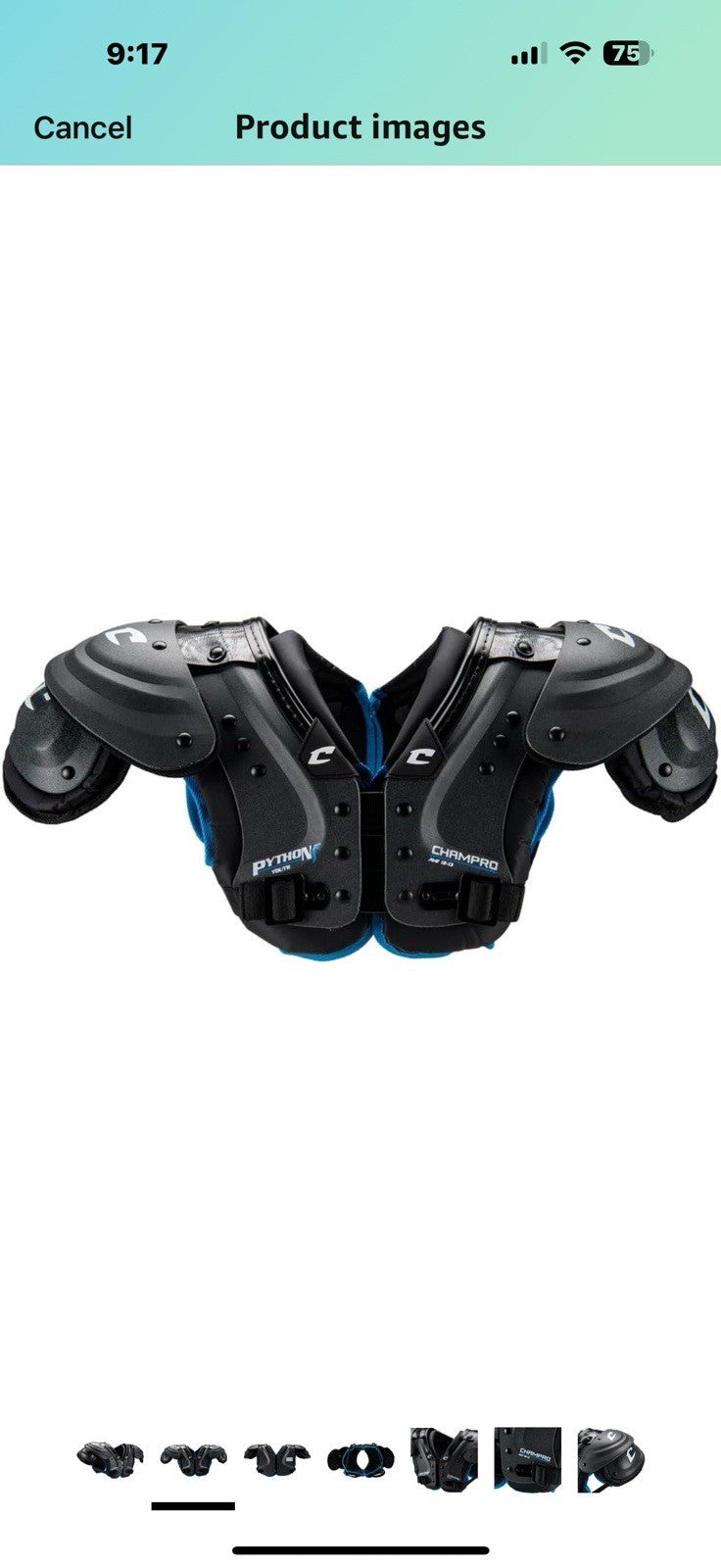 CHAMPRO Python Youth Shoulder Pad X Large 