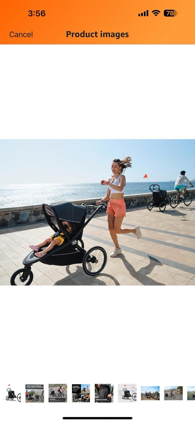 Baby Jogger City Prix Jogger x Bike Trailer – Easily Converts to Bike Trailer 