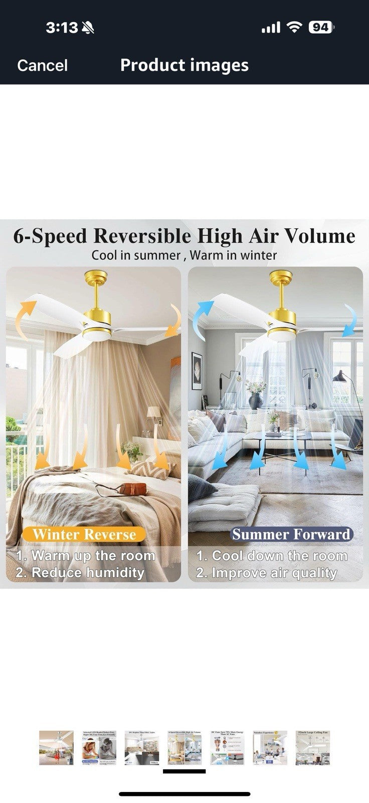 52 Inch Ceiling Fans with Lights and Remote Control - Outdoor Indoor 