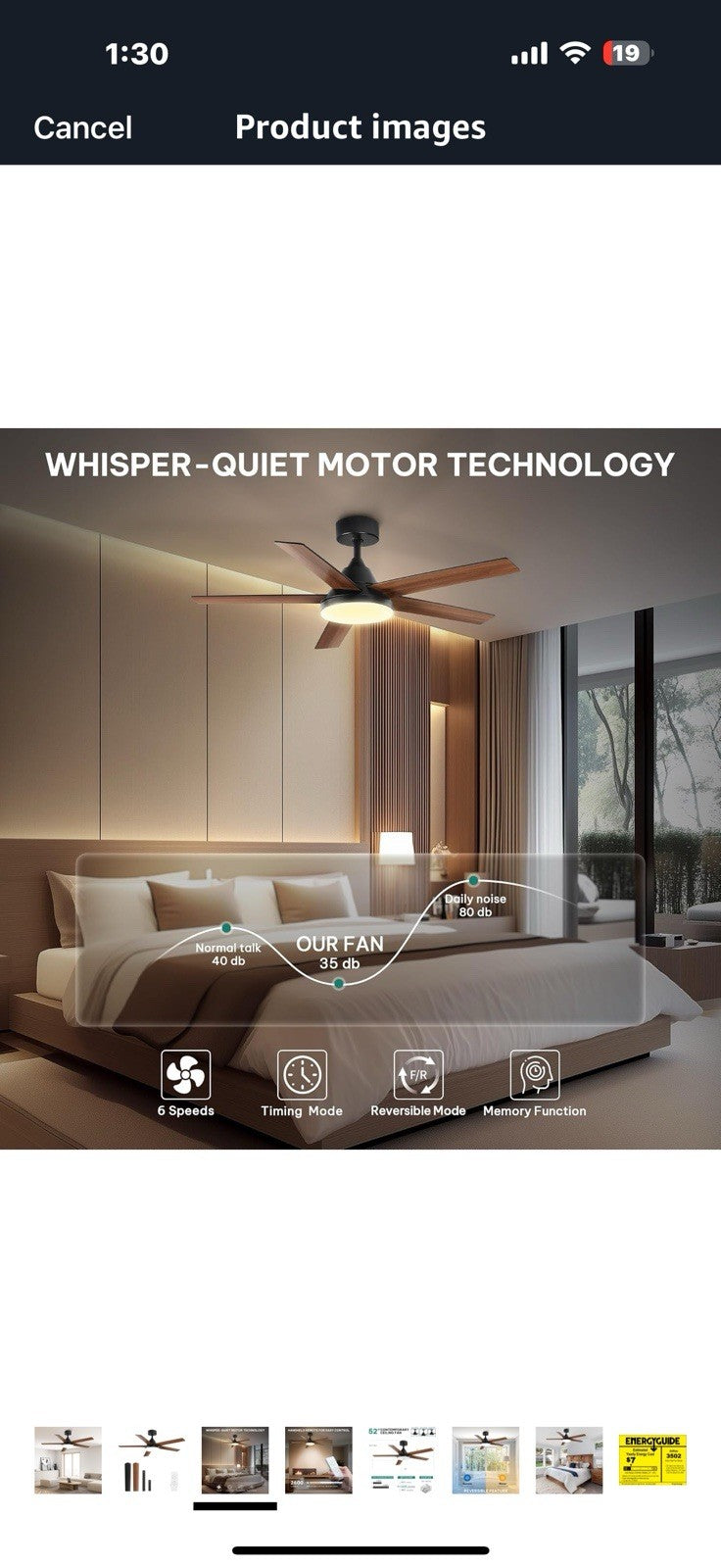 YITAHOME 52" Ceiling Fan with Lights & Remote, 3502 CFM, 3 CCT, 4