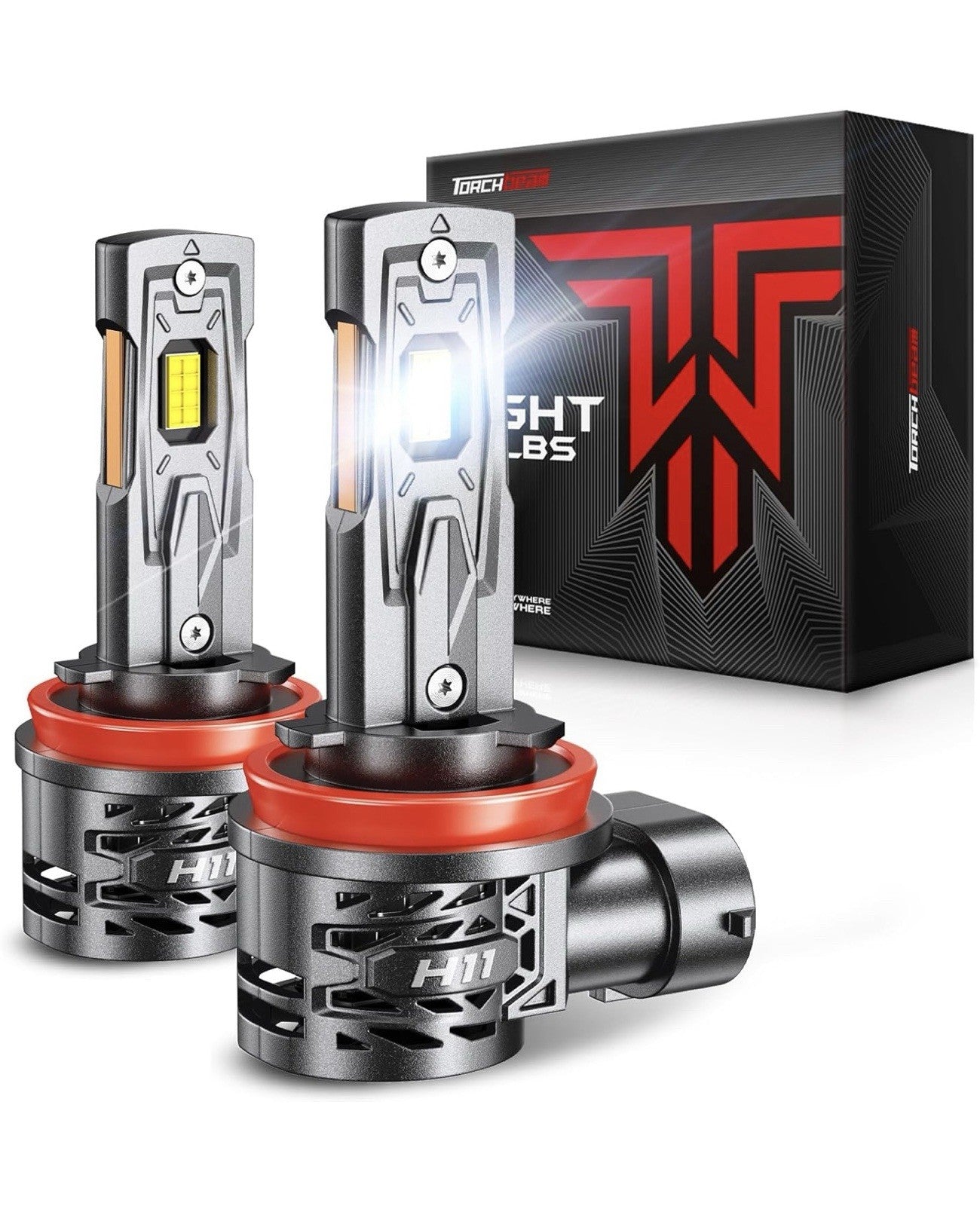 Torchbeam T5A H11 Bulb, H11 Fog Lights Bulb, 60000LM Brighter with 