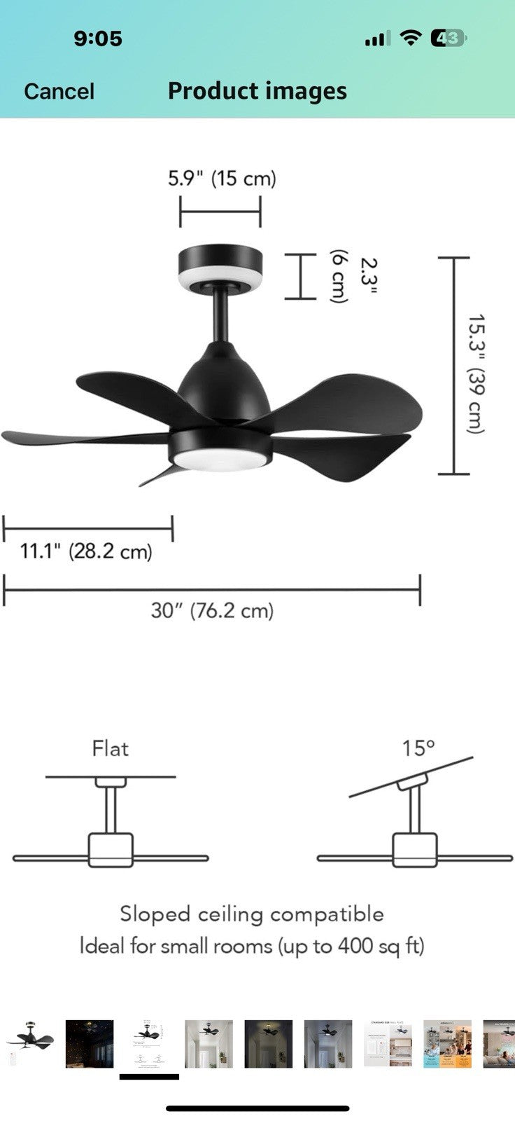 GLOBE Electric 37000106 30" Ceiling Fan with LED Light, Nightlight, Remote 