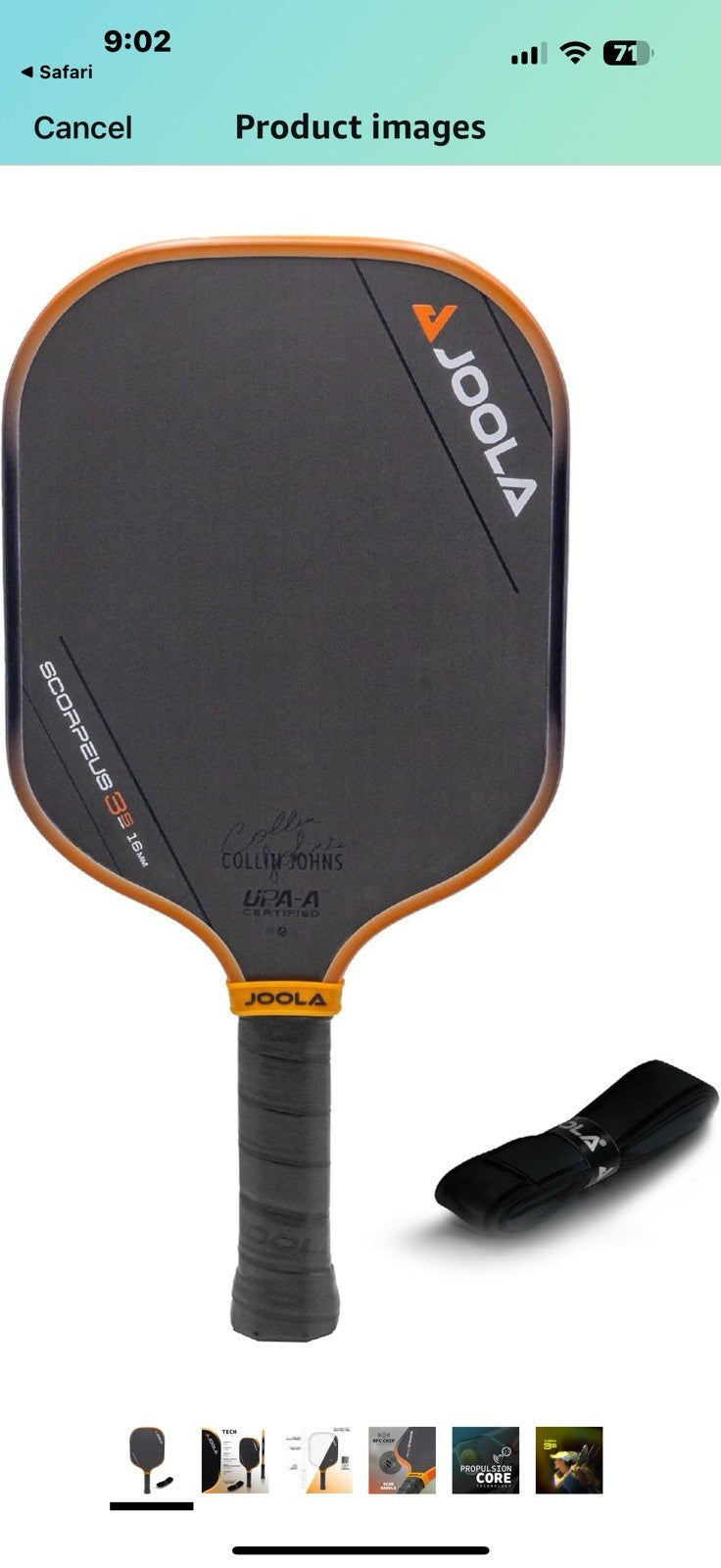JOOLA 3S Pickleball Paddles – Raw Carbon Fiber Surface – Ben Johns Perseus,