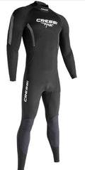 Cressi Men's 1 mm Back-Zip Neoprene Wetsuit for Scuba Diving - Pre-Shaped