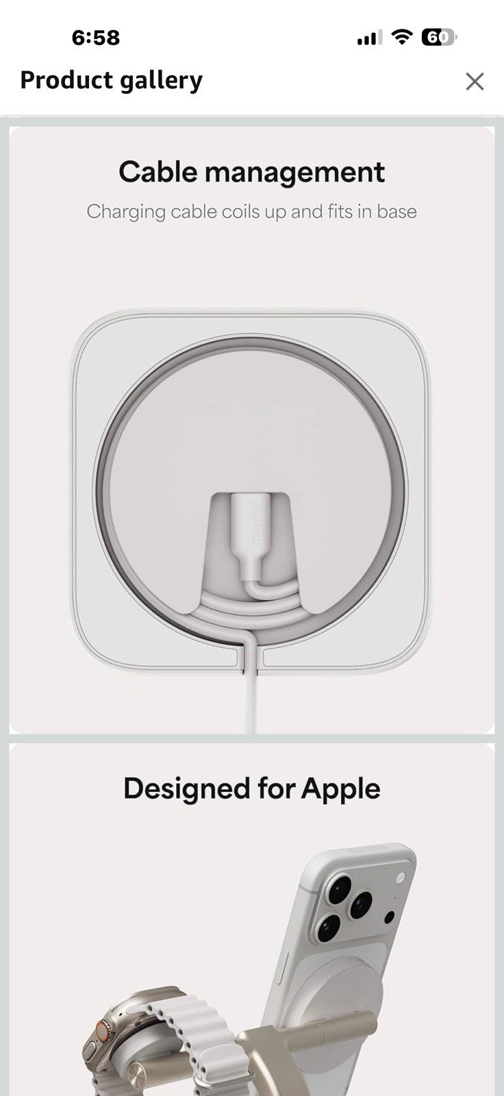 Mophie 3-in-1 Wireless Charging Stand - Qi2-Certified, MagSafe Charger