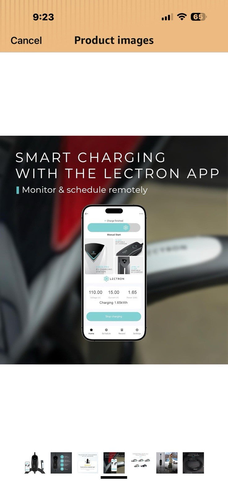 Lectron Level 1 Tesla Charger (WiFi Version) - 120V, 15 Amp, NEMA 5-15 Plug
