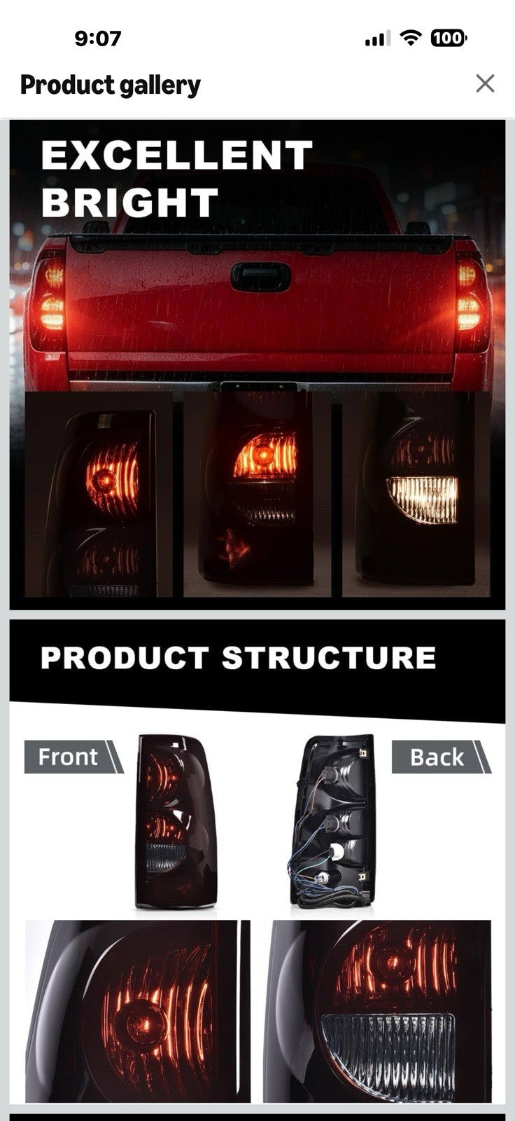 MOUTUX Rear Tail Lights Assembly Compatible with Chevy Silverado 2003-2006