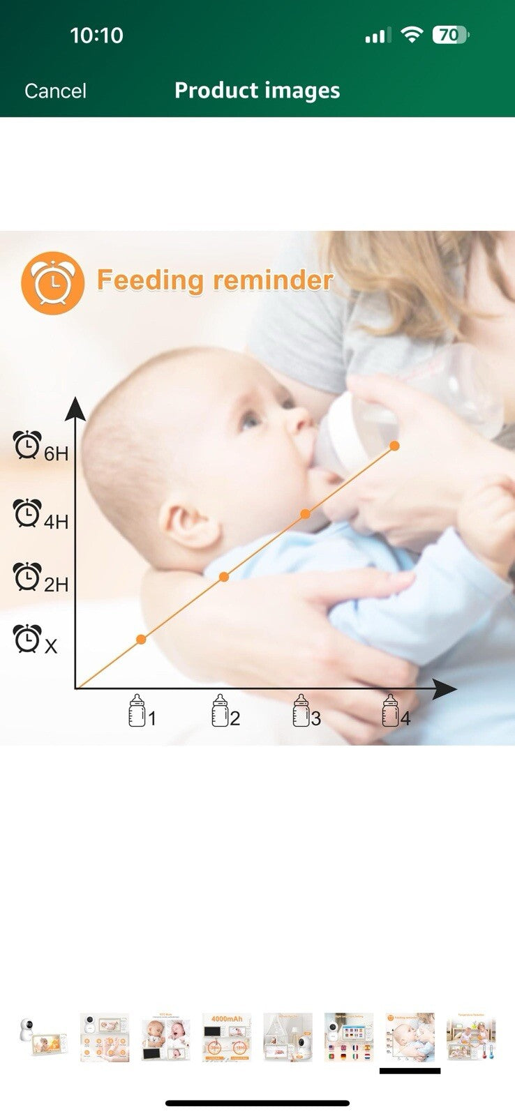 Baby Monitor No WiFi, 5'' Screen with 32-Hour Battery, Video Baby Monitor