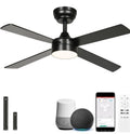 YITAHOME 48 Inch Black Ceiling Fan with Lights and Remote,4 Blades, 