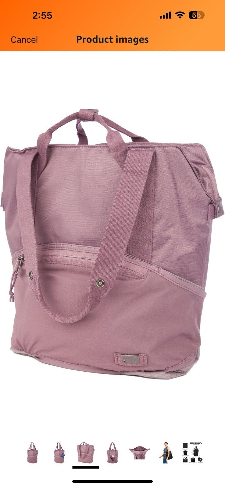 Eddie Bauer 25L Skylar Tote Bag with Secure Laptop Compartment and Mesh