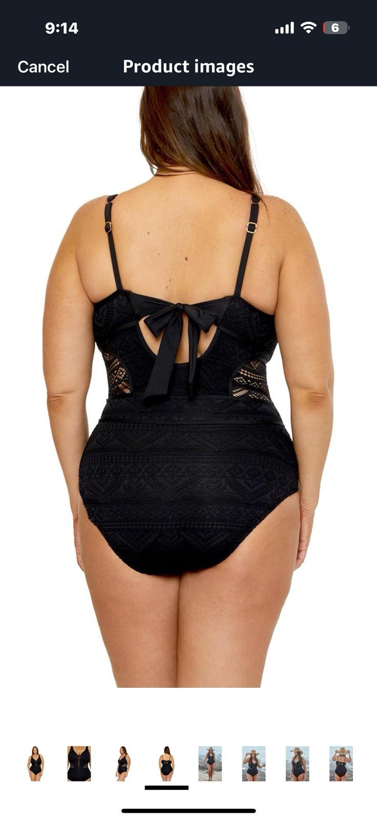 Women's Color Play Plus Size Crochet Tummy Control One Piece Swimsuit,OX Size