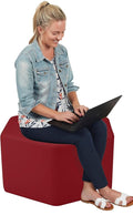 FDP Pro Series Hexagon Ottoman Stool - Hand Upholstered Ottoman 