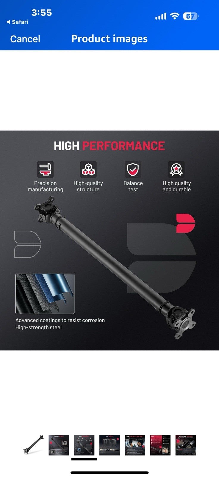 BDFHYK 936-303 Front Drive Shaft Complete DriveShaft Assembly Compatible